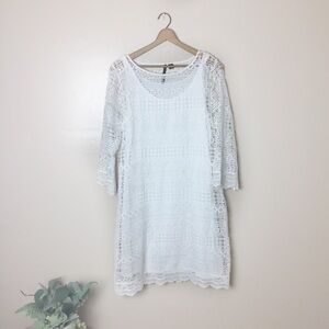 Skye’s The Limit White Lace Shift Dress